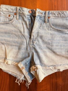 Madewell Light Blue High-Rise Denim Shorts size Curvy 26